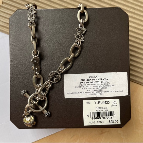 JUICY COUTURE Silver charmed toggle necklace. - Picture 7 of 7